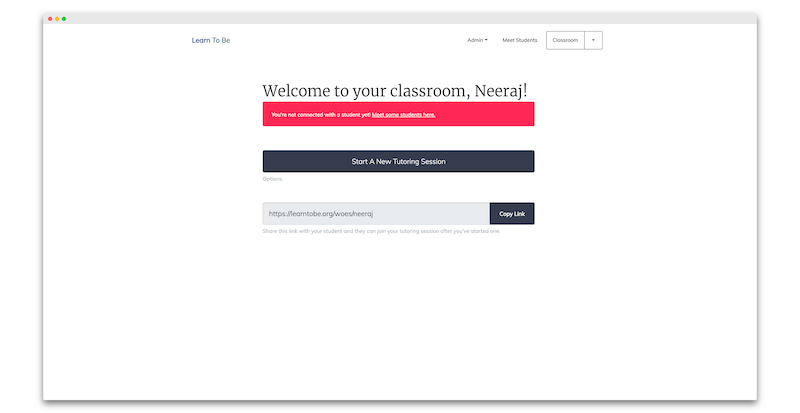 Learntobe dashboard